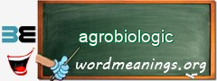 WordMeaning blackboard for agrobiologic
